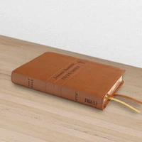 Personalized NIV Bible New International Version, Compact Thinline Holy Bible, Brown Soft Leather Look Custom Bible Cover, Double Column