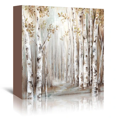 Sunset Birch Forest Iii by PI Creative Art 10x10 Gallery Wrapped Canvas