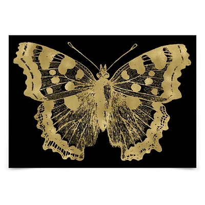 Butterfly Gold On Black by Amy Brinkman Poster