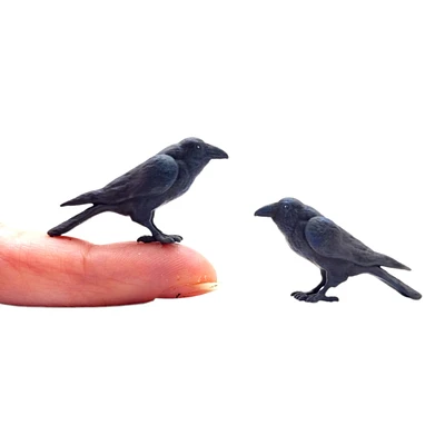 Miniature Ravens - 1:12 scale, dollhouse miniatures, halloween, crow, bird, diorama, figurines, knick knacks