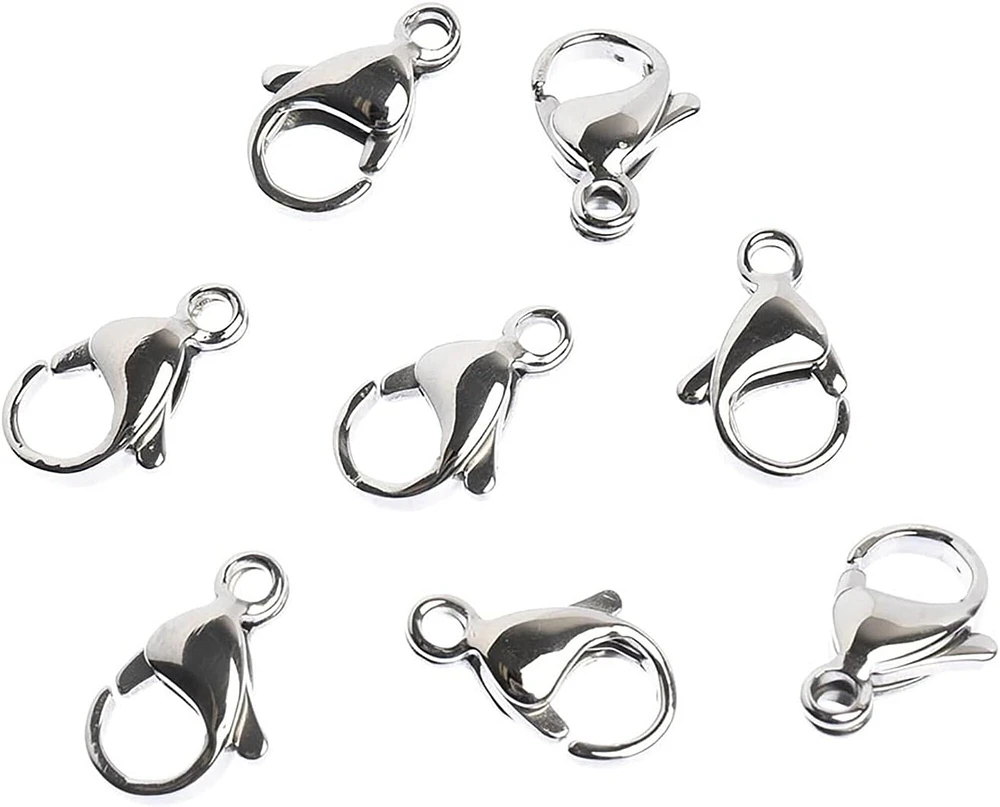 John Bead Stainless Steel Silver Lobster Clasps