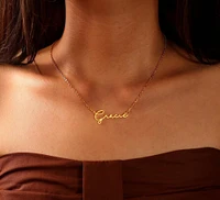 Minimalist Name Necklace, Custom Dainty Name Necklace, Nameplate Necklace Gold, Personalized Gifts for Her, Jewelry Necklace