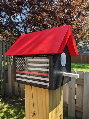 Thin Red Line Bird House