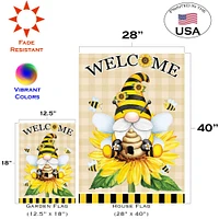Hive Hat Gnome Decorative Spring Double Sided Flag