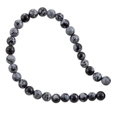 Snowflake Obsidian Round Beads 4mm (16" Strand)