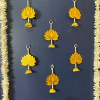 10 Ct. Lotus Hangings For Home Decor, Lotus Backdrop Hanging, Lotus Cutout, Pooja Decor, Diwali Decoration, Wedding, Diwali Decor, Wall Decor,