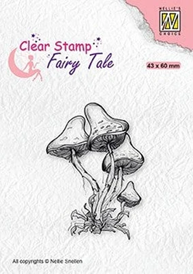 Nellie's Choice Clear Stamp Fairy Tale Mushrooms