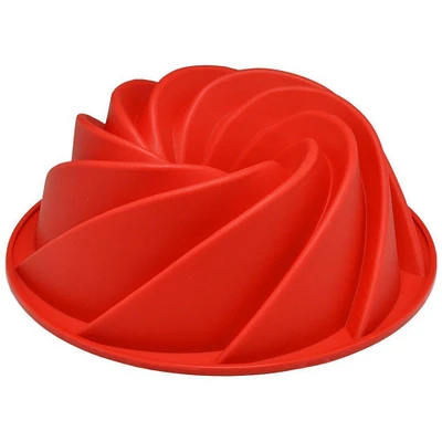 Kitcheniva Large Spiral Shape Cake Silicone Mold Pan