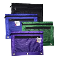 Pencil Pouch, 2 Pocket, Assorted Colors, Pack of 12