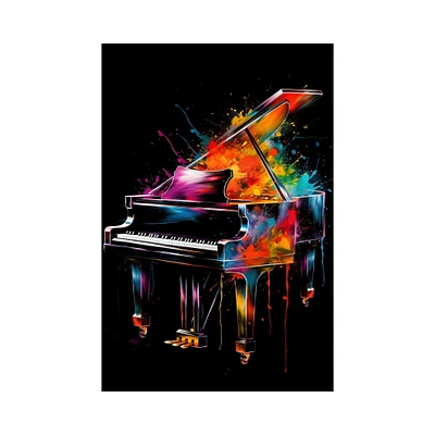 Piano Poster, Musical Instrument Print, Office Poster