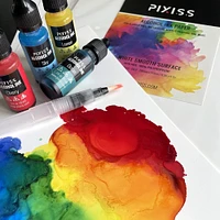 Pixiss Alcohol Ink Paper 50 Sheets Heavy Weight Paper for Alcohol Ink & Watercolor, Synthetic Paper A4 8x12 Inches (210x297mm), 300gsm