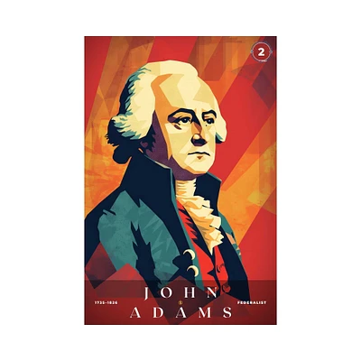 John Adams Poster, US President Print, Office Poster