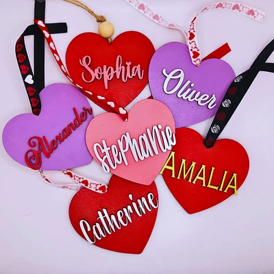 Valentine's Day Name Tags| Valentine's Basket Tag| Personalized Name Tags| Valentine's Heart Tags| Valentine's Gift Labels| Basket Markers