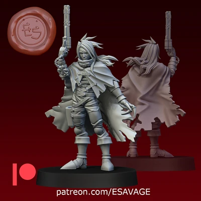 Vincent Valetine from Ethan Savage Studio. Total height apx. 53mm. Unpainted resin miniature