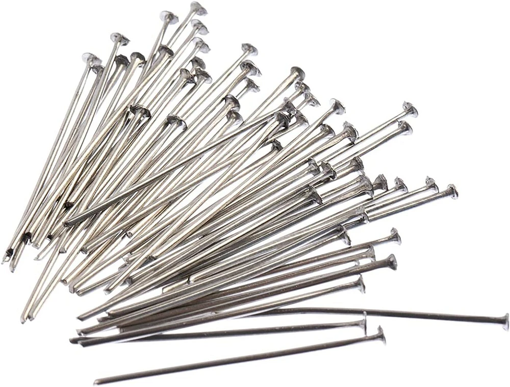 John Bead Stainless Steel Silver Head Pins