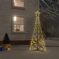 2x6 ft Christmas Cone Tree with 200 Warm White LEDs