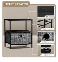 Sorbus Nightstand 1-Drawer Shelf Storage