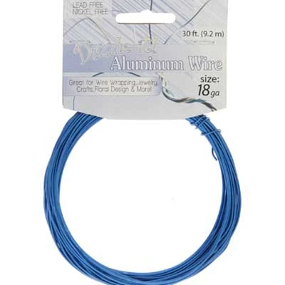 John Bead Royal Blue Aluminum Wire, 30ft