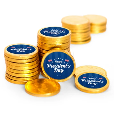 84 Pcs President's Day Candy Favors Chocolate Coins with Gold Foil
