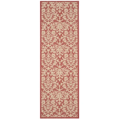 Safavieh   Outdoor CY3416-3707 Courtyard Red / Natural Rug