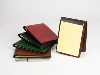 Leather Pocket Sized Notepad Cover for 4 x 6 writing pads