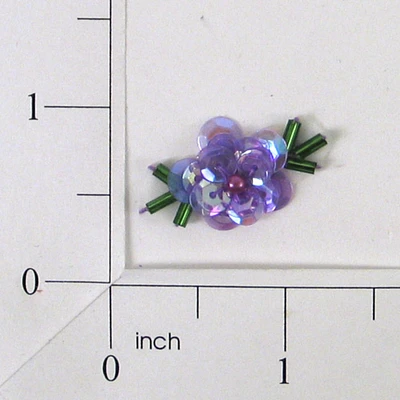 Tiny Flower Sequin Applique/Patch Pack of 10