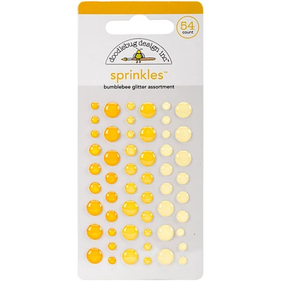Doodlebug Sprinkles Adhesive Glitter Enamel Dots 54/Pkg