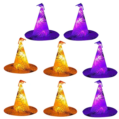 Halloween Decoration - 13FT Witch Hat Hanging String LED Light with 8 Lighting Modes | Battery Powered and Remote Control