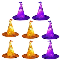 Halloween Decoration - 13FT Witch Hat Hanging String LED Light with 8 Lighting Modes | Battery Powered and Remote Control