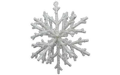 Plastic Snowflake 7.5" White