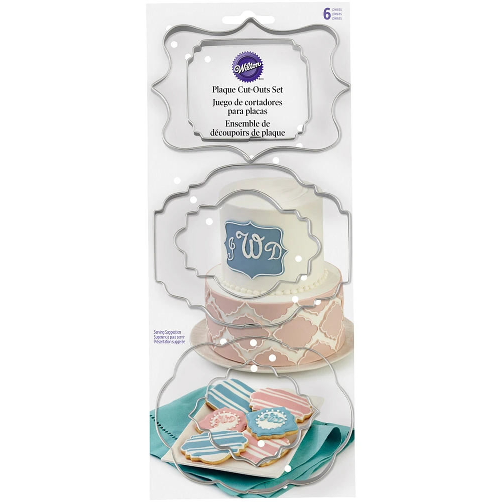 Wilton Fondant Cut-Outs 6/Pkg-Plaque