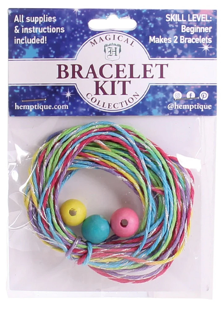 Hemptique Metallic Magical Bracelet Kit-Unicorn