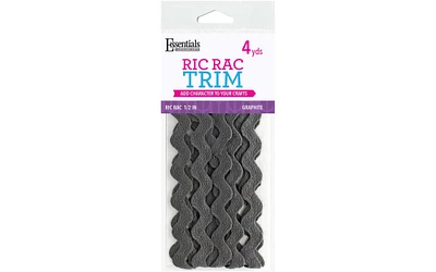Essentials By Leisure Arts Ric Rac 1/2" 4 yards - rick rack trim for sewing - wavy ric rac trim for sewing and crafts - ric rac ribbon
