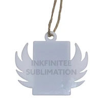 Sublimation 2”x3” Rectangle Angel Ornament