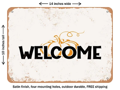 DECORATIVE METAL SIGN - Welcome
