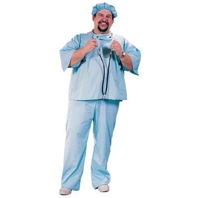The Costume Center Blue Doctor Men Plus Size Adult Halloween Costume