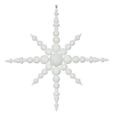 Vickerman 43" White Commercial Shatterproof Radical Snowflake Christmas Ornament