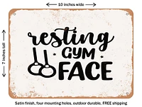 DECORATIVE METAL SIGN - Resting Gym Face