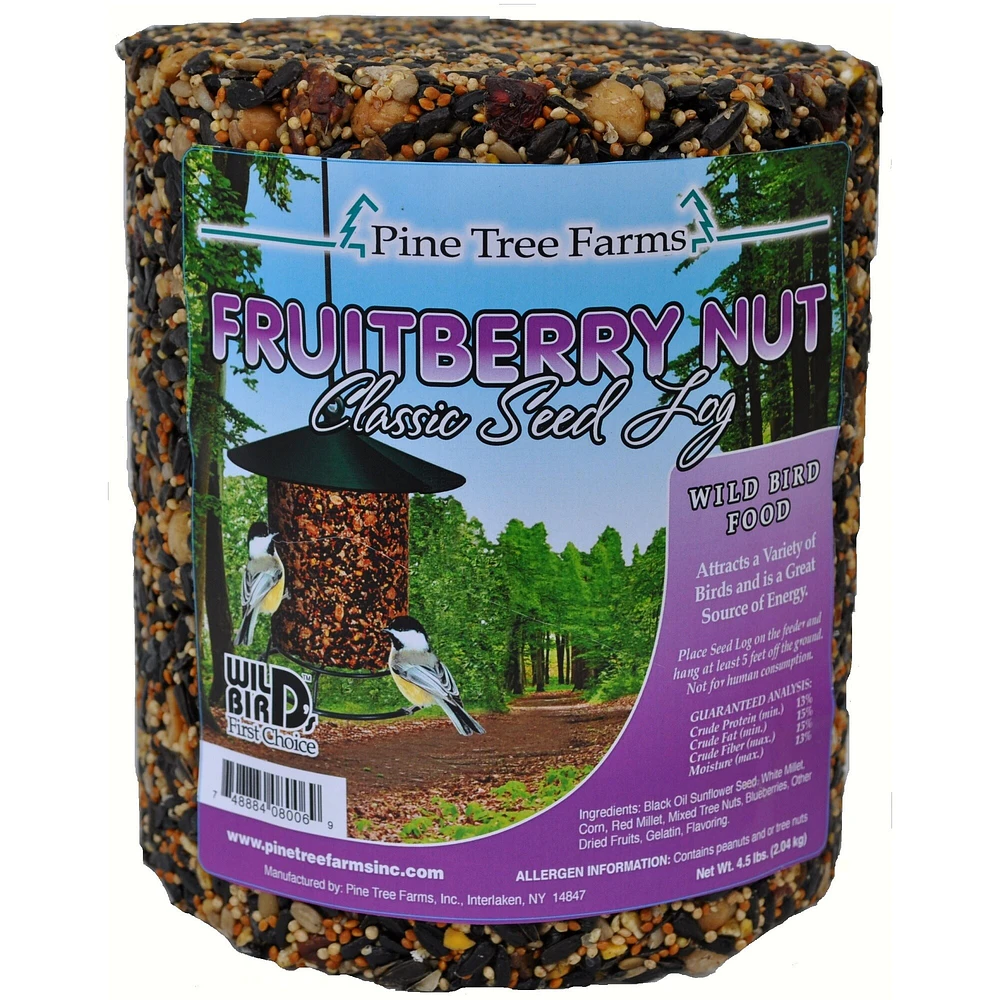 GC Home & Garden 7” Fruit Berry Nut Classic Seed Log Bird Food 68 oz.