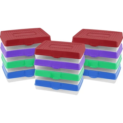 Storex Large Pencil Case, Assorted Colors (Case of 12)