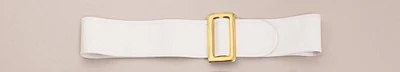 The Costume Center White and Gold Vinyl Pixie Belt with Buckle – Size Small