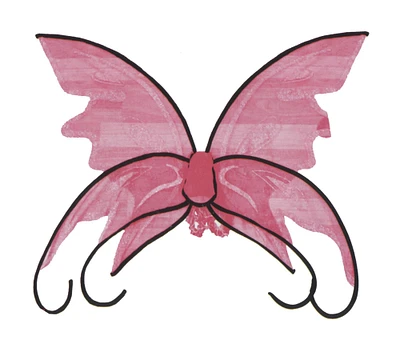 The Costume Center Pink and Black Butterfly Wings Women Adult Halloween Costume Accessory - One Size