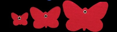 The Ribbon People Red Colored Felt Butterflies Christmas Special Assortment 8"