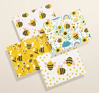 Bumble Bee Greeting Cards | Bees Cards Set | Cartoon Bee Cards | Bees and Flowers Greeting Cards | Bees and Hearts Cards | Buzzing Bee Card