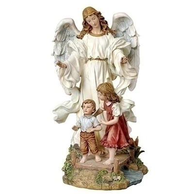 Roman 10" Classic Guardian Angel with Kids Religious Figure