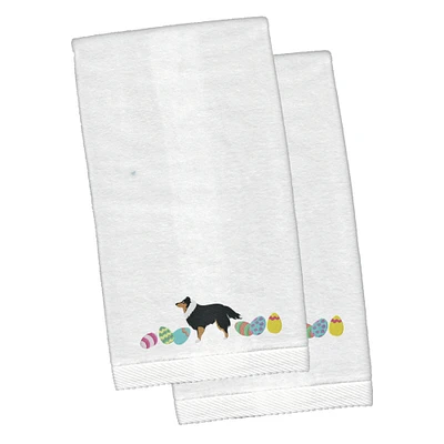"Caroline's Treasures Sheltie Easter Emboidered Hand Towels, 26hx16w, Multicolor"