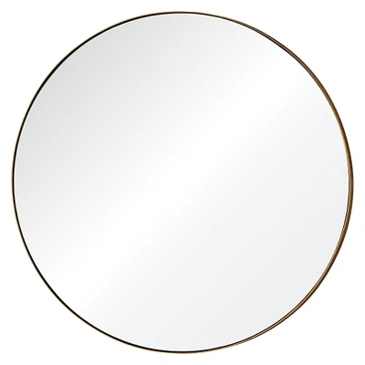 Signature Home Collection 29.5" Silver leaf Finished Framed Round Wall Mirror