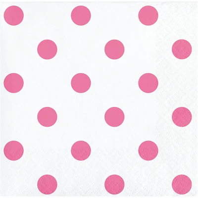 Party Central Club Pack of 192 and White 2-Ply Polka Dots Beverage Napkins 5