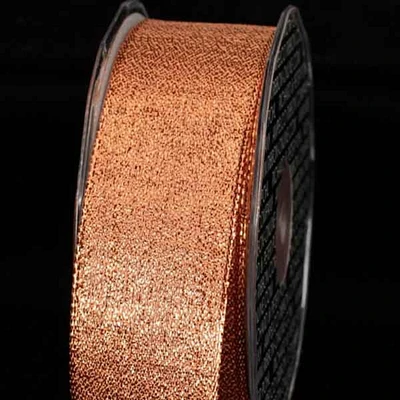 The Ribbon People Metallic Copper Orange Wired Craft Ribbon 2.5" x 27 Yards