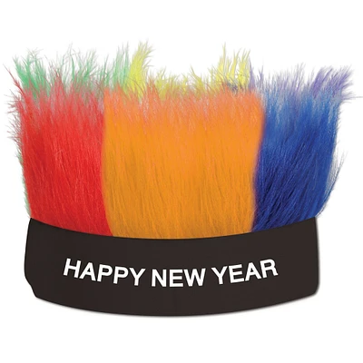 Beistle Club Pack of 12 Vibrantly Colored Happy New Year Decorative Party Headbands - One Size